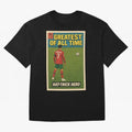 CR7 Comic Oversized T-Shirt Feel the Trophy Chase of FIFA World Cup 2026 for Fans of Messi and Argentina, France and Brazil, Bringing Sports Nostalgia, International Competition, Famous Players and Unforgettable Victories; Ideal for Fans Who Follow