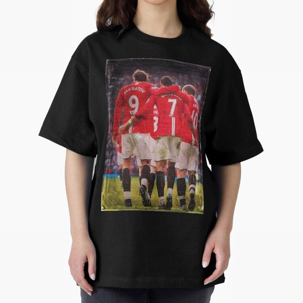 Ronaldo Berbatov Rooney Oversized T-Shirt Enjoy Match Day Hype around FIFA World Cup 2026 Group Stage, CR7 and Messi, France and Portugal, Football History, Final Match Energy, Crowd Noise and Once in a Lifetime Moments; Ideal for Fans Who Follow