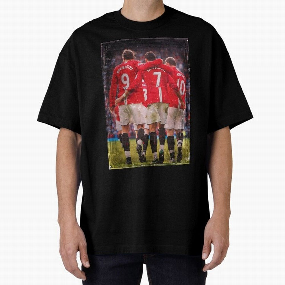Ronaldo Berbatov Rooney Oversized T-Shirt Enjoy Match Day Hype around FIFA World Cup 2026 Group Stage, CR7 and Messi, France and Portugal, Football History, Final Match Energy, Crowd Noise and Once in a Lifetime Moments; Ideal for Fans Who Follow