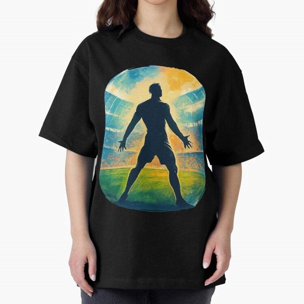 Cristiano Ronaldo CR7 Oversized T-Shirt Keep the Legacy of FIFA World Cup 2026 USA Canada Mexico Spirit, Connected to France, Mbappe, Retro Football Energy, Iconic Rivalries, Trophy Chase Drama and Stadium Atmosphere; Great for Watch Parties,