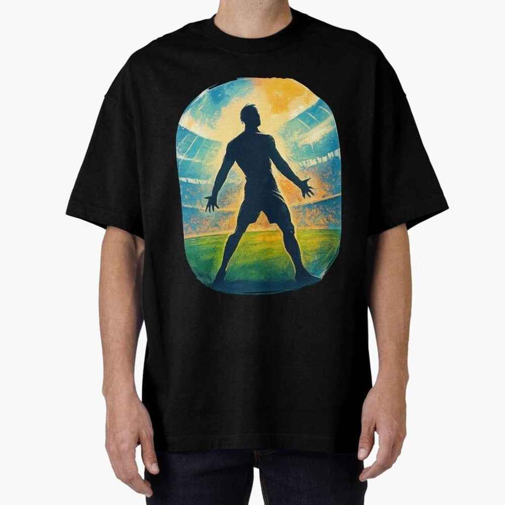 Cristiano Ronaldo CR7 Oversized T-Shirt Keep the Legacy of FIFA World Cup 2026 USA Canada Mexico Spirit, Connected to France, Mbappe, Retro Football Energy, Iconic Rivalries, Trophy Chase Drama and Stadium Atmosphere; Great for Watch Parties,