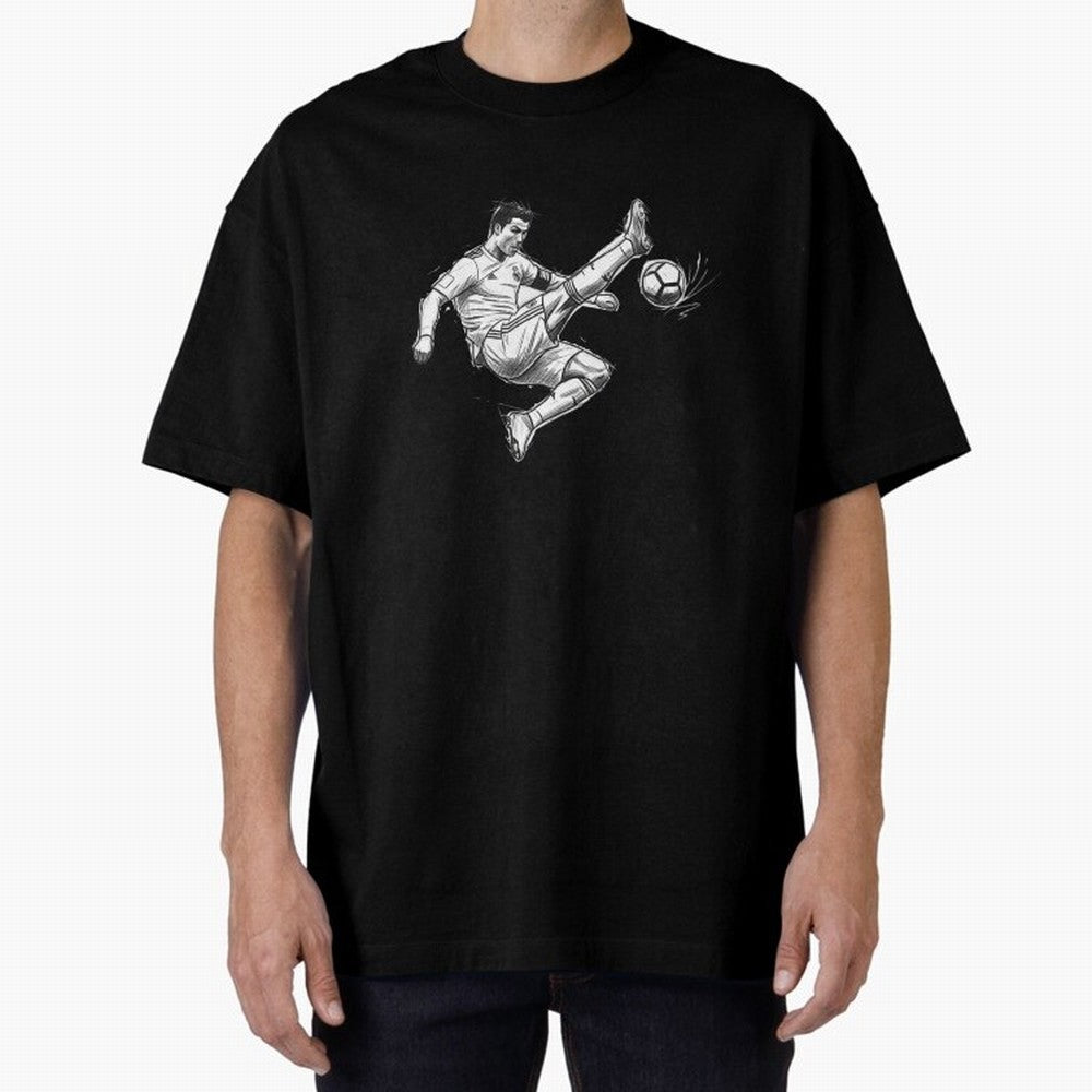The King: Cristiano Ronaldo Oversized T-Shirt Build the FIFA World Cup 2026 Group Stage Journey through Cristiano Ronaldo Highlights, France and Portugal Pride, Football Passion, Legendary Performances, Festival Vibes and Supporter Community; Made