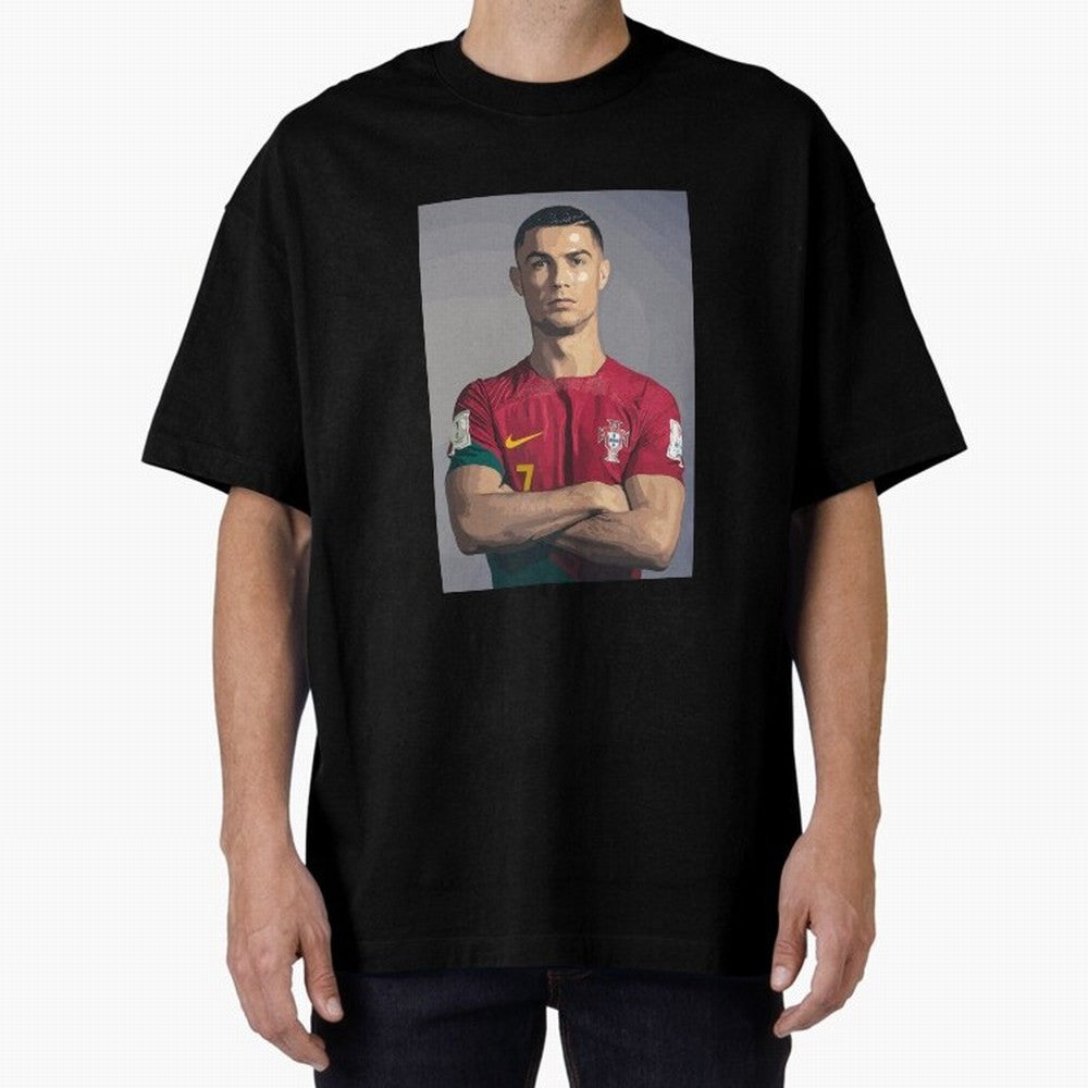 Cristiano Ronaldo Oversized T-Shirt Honor FIFA World Cup 2026 Group Stage Spirit, Centered on Portugal, Spain and Germany, CR7 and Messi, Football Passion, Legendary Performances, Festival Vibes and Supporter Community; Built for Supporters Chasing