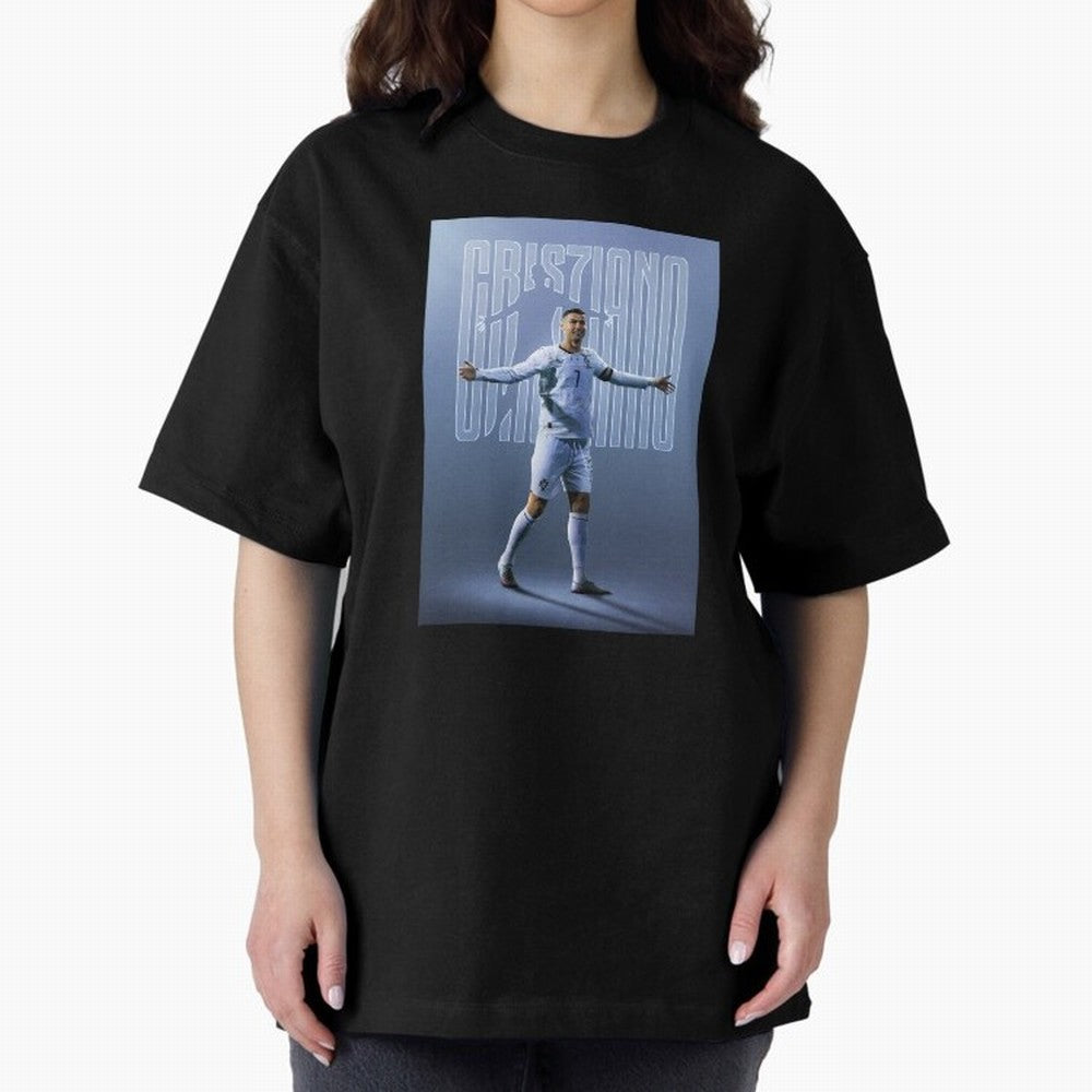 Football Royalty: Cristiano Ronaldo Oversized T-Shirt Back Your Heroes with Global Football Passion for FIFA World Cup 2026, Highlighting Neymar, Haaland and Cristiano Ronaldo, England, Tournament Hype, Historic Matchups, Family Viewing Parties and