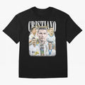 Cr7 Vintage Tribute: Soccer Legend Collage | Limited Edition Oversized T-Shirt Join the Global Buzz around Global Football Passion for FIFA World Cup 2026, Driven by Neymar, Haaland and Cristiano Ronaldo, England and Germany, Champion Mindset,