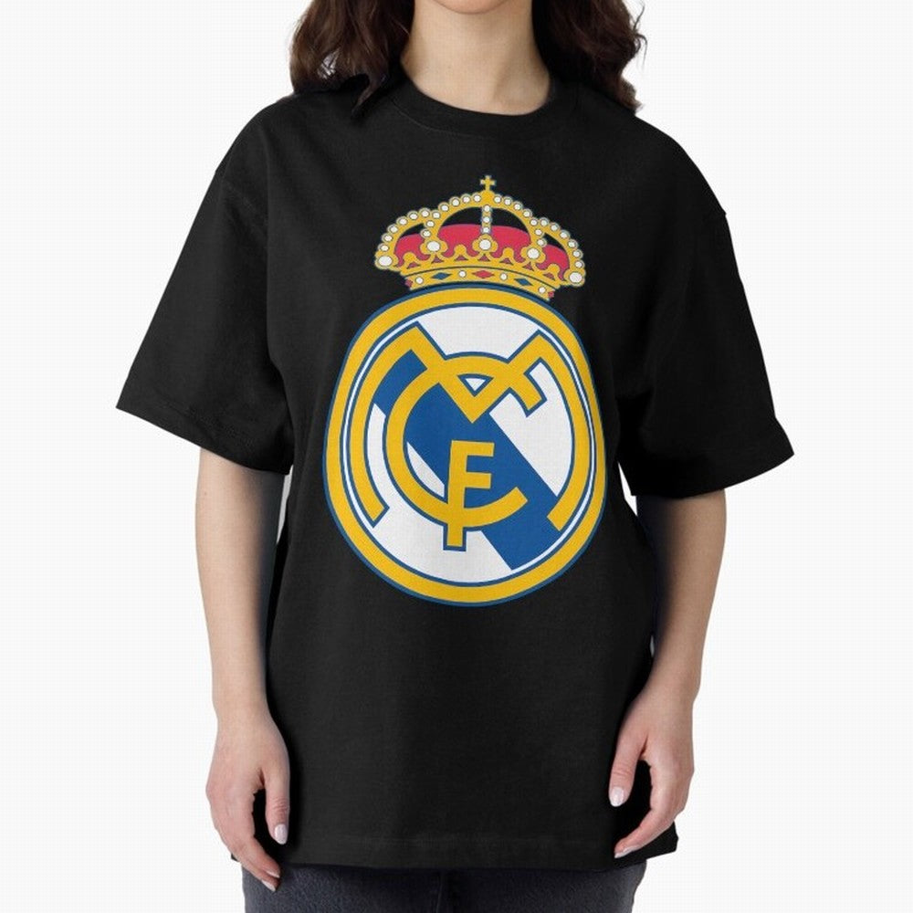 The Madrid CF Oversized T-Shirt Celebrate Rivalries and Pride in Match Day Hype around FIFA World Cup 2026 USA Canada Mexico, Neymar, Spain, Goal Celebration Energy, Supporter Heritage, Football Icons and Worldwide Tournament Joy; Ideal for
