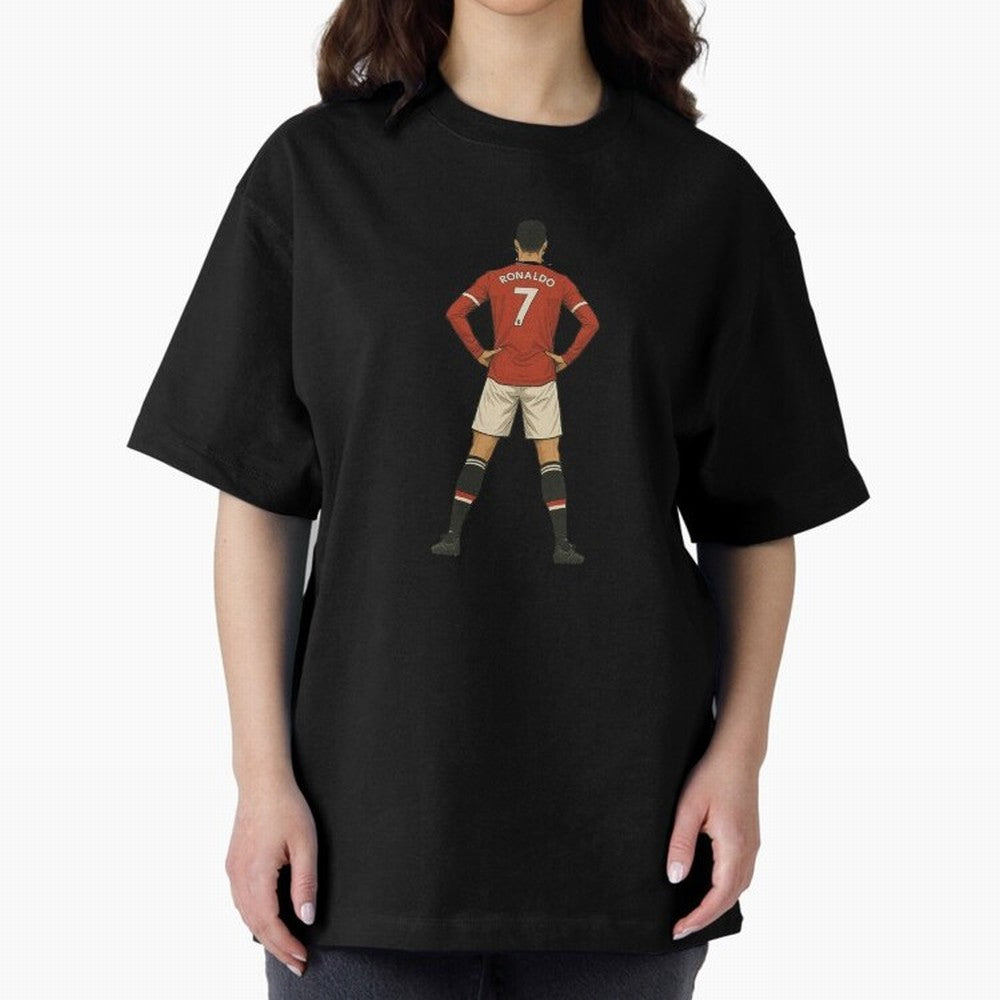 Ronaldo Oversized T-Shirt Stand with FIFA World Cup 2026 USA Canada Mexico Driven by Mbappe, England and Germany Energy, Worldwide Fan Energy, Dramatic Goals, Stadium Lights and Championship Celebrations; Great for Supporters Who Love Legendary