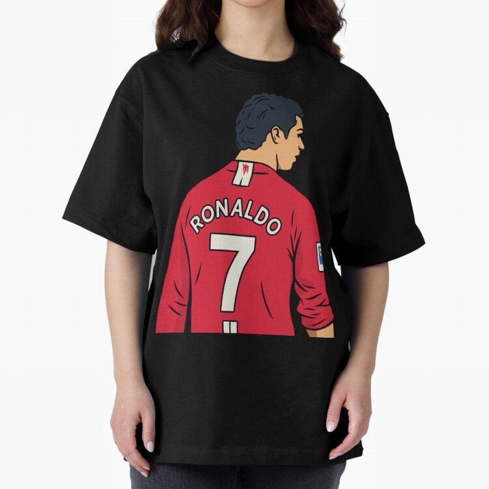 Cristiano Ronaldo Oversized T-Shirt Celebrate Golden Goal Energy in Global Football Passion for FIFA World Cup 2026 Group Stage, Featuring Messi, CR7 and Mbappe, Spain, Champion Mindset, Group Stage Buzz, Knockout Tension and Passionate Fan