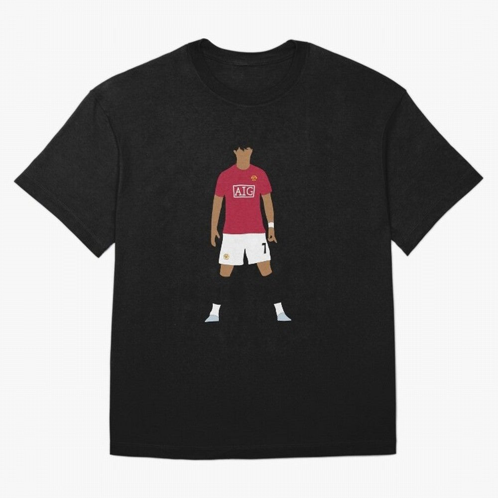 Cristiano Ronaldo Iconic Stance Fan Art Oversized T-Shirt Bring FIFA World Cup 2026 Capturing Messi, CR7 and Mbappe, England Energy, Vintage Soccer Flavor, Modern Football Stars, National Flags and Final Night Emotion; Great for Supporters Who Love