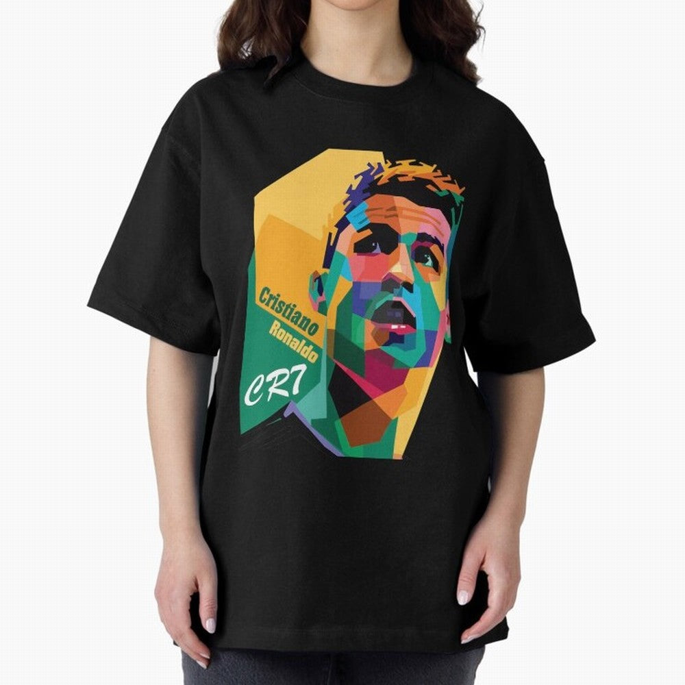 CR7 Pop Art Cristiano Ronaldo Design For Football Fans Gift For Soccer Lovers Oversized T-Shirt Carry the Dream of the FIFA World Cup 2026 Group Stage Journey through Cristiano Ronaldo, Haaland and CR7 Highlights, England Pride, Sports Nostalgia,
