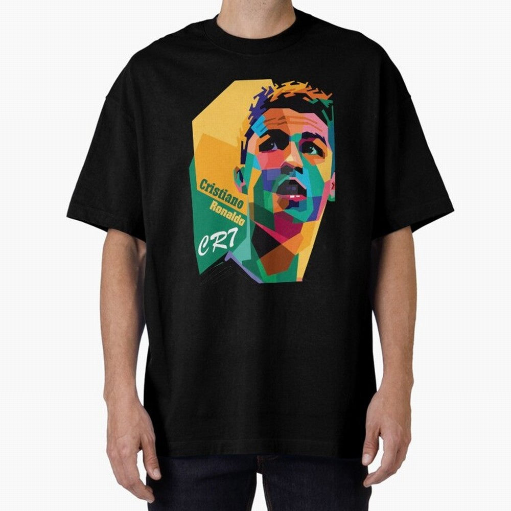 CR7 Pop Art Cristiano Ronaldo Design For Football Fans Gift For Soccer Lovers Oversized T-Shirt Carry the Dream of the FIFA World Cup 2026 Group Stage Journey through Cristiano Ronaldo, Haaland and CR7 Highlights, England Pride, Sports Nostalgia,