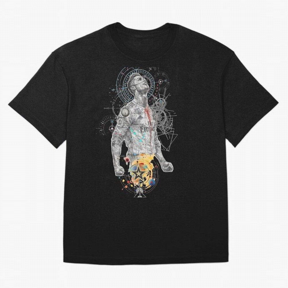 Cristiano Ronaldo Football Playmaker Oversized T-Shirt Fuel Match Day Hype around FIFA World Cup 2026 USA Canada Mexico, Neymar, Spain and Netherlands, Sports Nostalgia, International Competition, Famous Players and Unforgettable Victories; Created