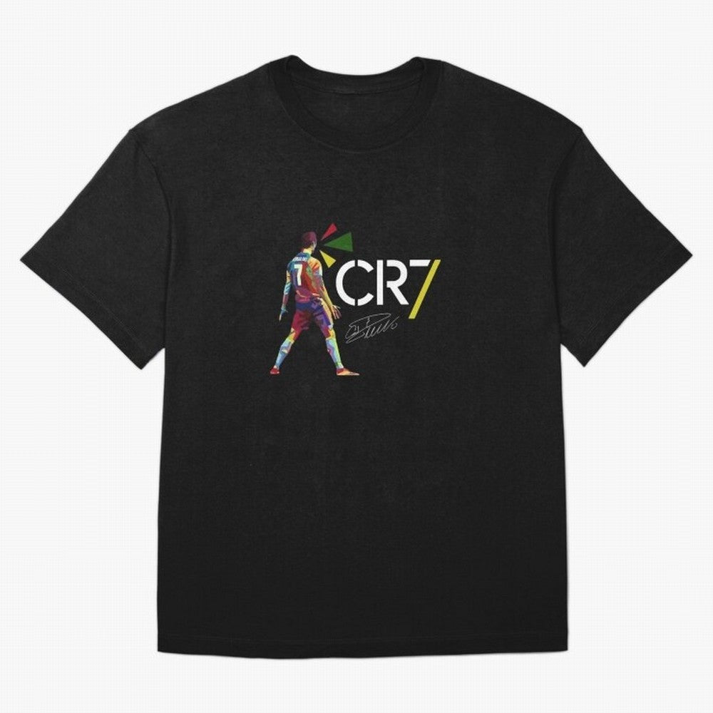Cr7 Cristiano Ronaldo Signature Classic Oversized T-Shirt Celebrate the Road through Match Day Hype around FIFA World Cup 2026, Haaland and Mbappe, Brazil, Vintage Soccer Flavor, Modern Football Stars, National Flags and Final Night Emotion;