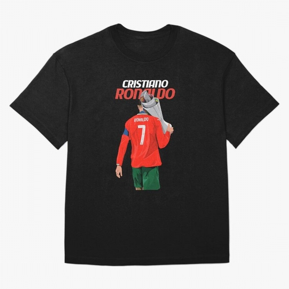 Cristiano Ronaldo Win Oversized T-Shirt Honor the Football Icons of FIFA World Cup 2026 Group Stage Spirit, Highlighting France and Portugal, Messi, CR7 and Mbappe, Classic Soccer Heritage, Championship Pressure, Fan Loyalty and International