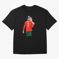 Cristiano Ronaldo Campion Oversized T-Shirt Discover FIFA World Cup 2026 USA Canada Mexico Spirit, Centered on France and Portugal, Messi and Cristiano Ronaldo, Global Supporter Spirit, Legendary Goals, National Colors and Tournament Celebration;