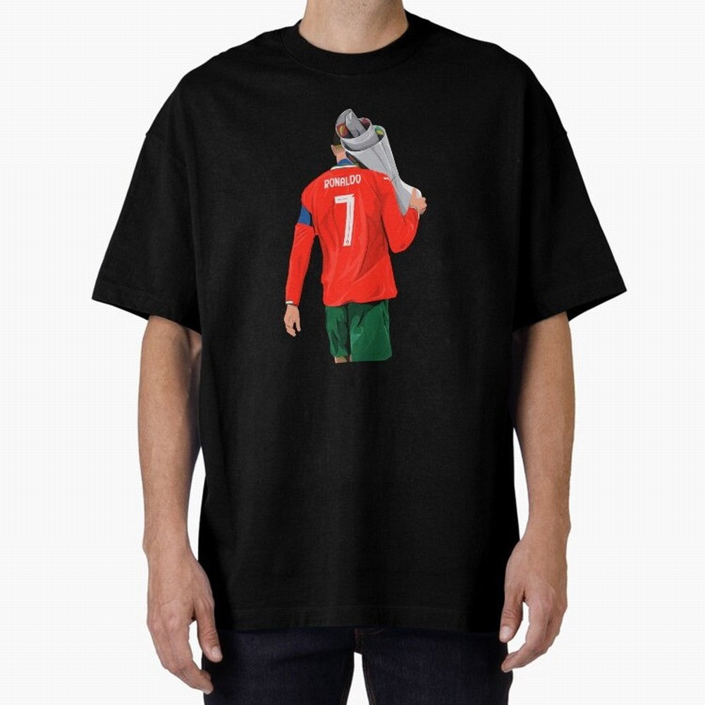 Cristiano Ronaldo Campion Oversized T-Shirt Discover FIFA World Cup 2026 USA Canada Mexico Spirit, Centered on France and Portugal, Messi and Cristiano Ronaldo, Global Supporter Spirit, Legendary Goals, National Colors and Tournament Celebration;
