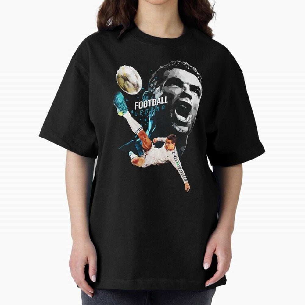 Cristiano Ronaldo Oversized T-Shirt Celebrate Golden Goal Energy in FIFA World Cup 2026 USA Canada Mexico for Fans of Haaland and Mbappe and Brazil, Portugal and Argentina, Bringing Sports Nostalgia, International Competition, Famous Players and