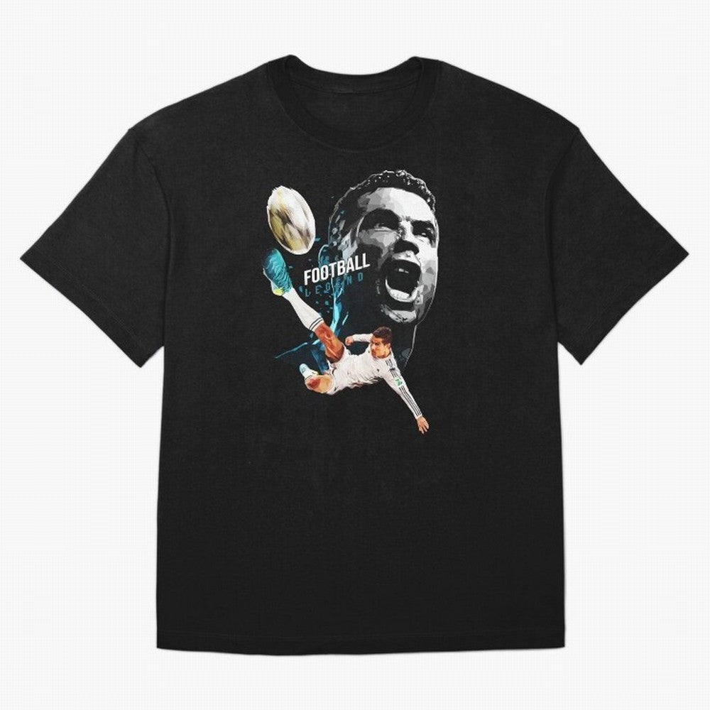 Cristiano Ronaldo Oversized T-Shirt Celebrate Golden Goal Energy in FIFA World Cup 2026 USA Canada Mexico for Fans of Haaland and Mbappe and Brazil, Portugal and Argentina, Bringing Sports Nostalgia, International Competition, Famous Players and