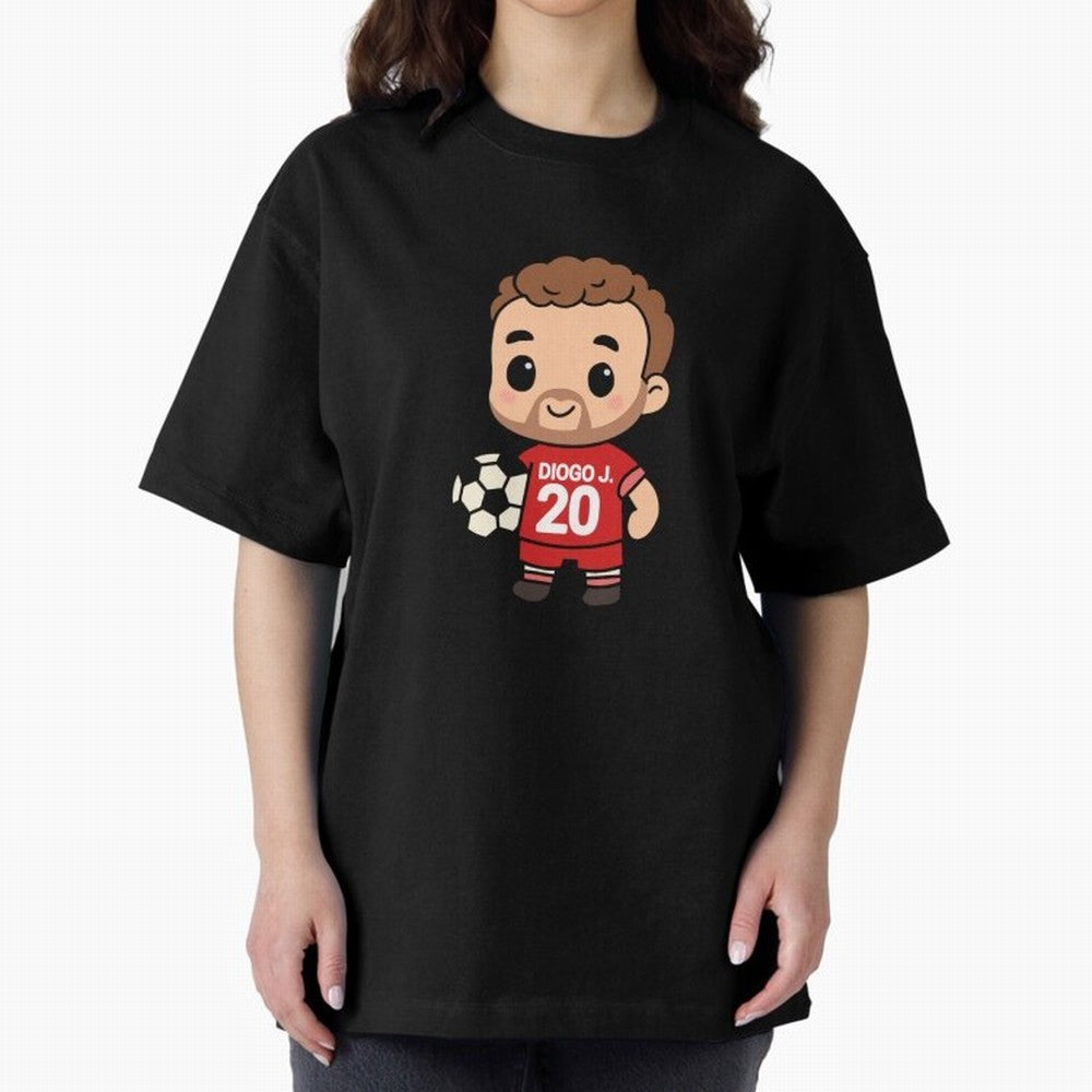 Diogo Jota jersey | manga | cute kawaii | by Nooby Draw Oversized T-Shirt Treasure FIFA World Cup 2026 USA Canada Mexico Spirit, Featuring France and Portugal, CR7, Stadium Chants, National Pride, Trophy Dreams and Unforgettable Football Memories;
