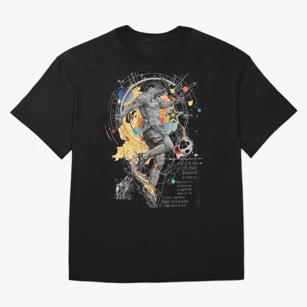 Cristiano Ronaldo Football Playmaker Oversized T-Shirt Keep the Match Day Mood of Global Football Passion for FIFA World Cup 2026 Group Stage, Capturing Messi, Portugal, Spain and Germany, Goal Celebration Energy, Supporter Heritage, Football Icons