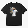 Cristiano Ronaldo with the cup Oversized T-Shirt Celebrate the Magic of the FIFA World Cup 2026 USA Canada Mexico Journey through Messi Highlights, Portugal Pride, Football Passion, Legendary Performances, Festival Vibes and Supporter Community;