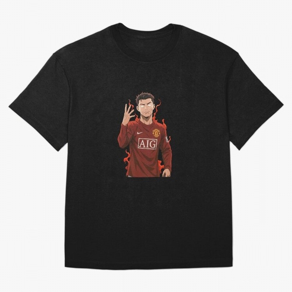Cristiano Ronaldo Anime Art ¨C Blue Lock Inspired Football Legend Oversized T-Shirt Celebrate the Magic of the FIFA World Cup 2026 Journey through Cristiano Ronaldo, Haaland and CR7 Highlights, Germany Pride, Match Day Excitement, Supporter
