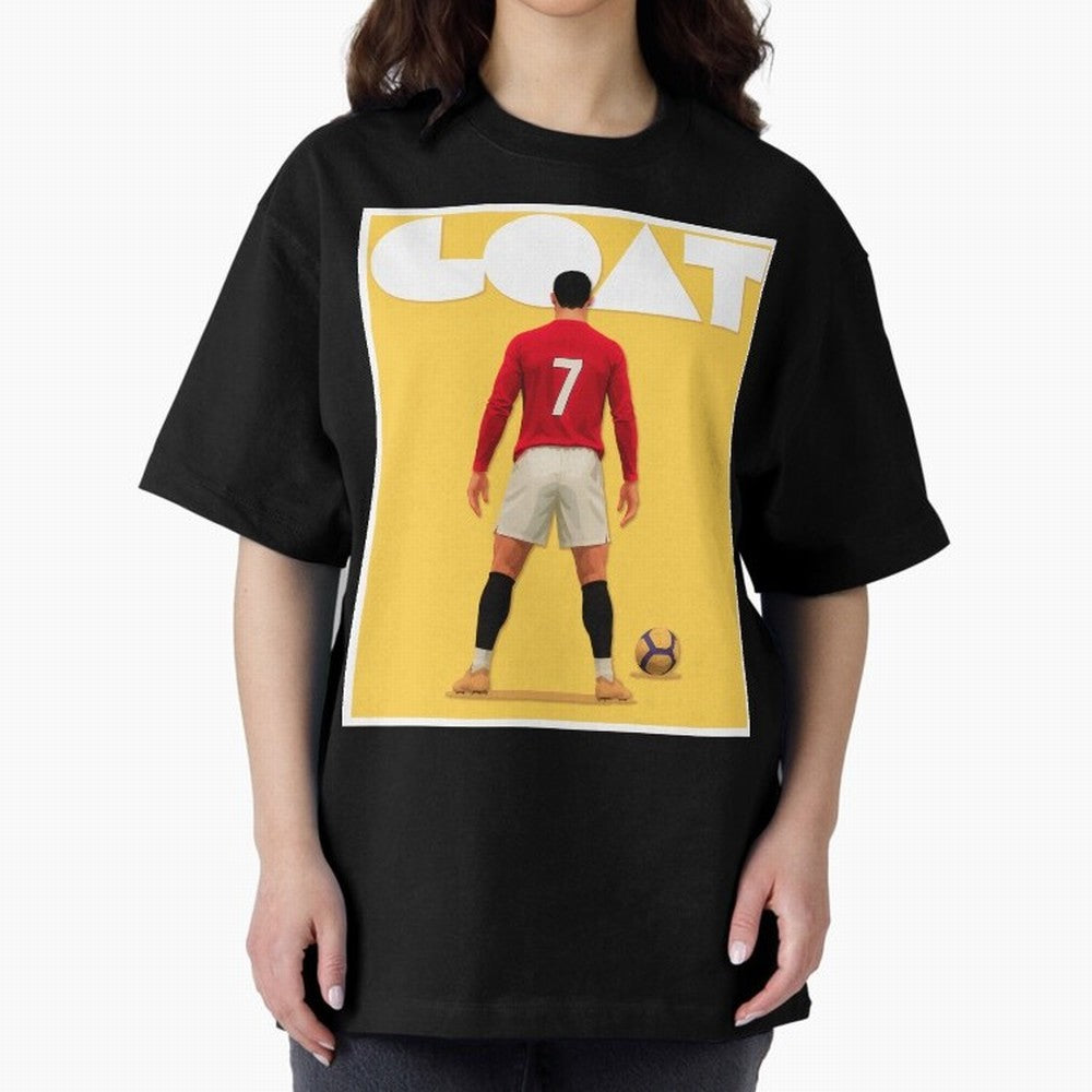 Cristiano Ronaldo Men's CR7 Football Jersey | Real Madrid GOAT Portugal Sports Shirt Fan Gift Oversized T-Shirt Show Your Love for FIFA World Cup 2026 USA Canada Mexico for Fans of Cristiano Ronaldo, Haaland and CR7 and Portugal, Bringing Worldwide