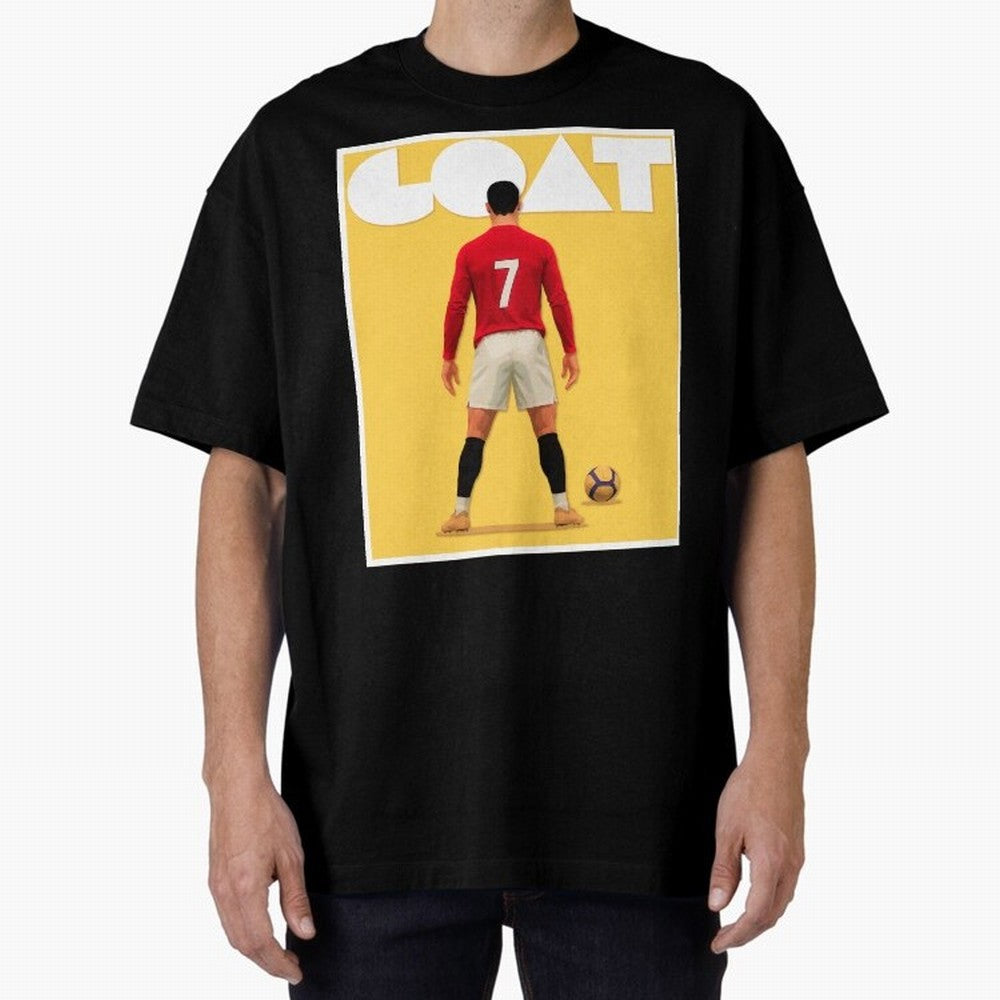 Cristiano Ronaldo Men's CR7 Football Jersey | Real Madrid GOAT Portugal Sports Shirt Fan Gift Oversized T-Shirt Show Your Love for FIFA World Cup 2026 USA Canada Mexico for Fans of Cristiano Ronaldo, Haaland and CR7 and Portugal, Bringing Worldwide