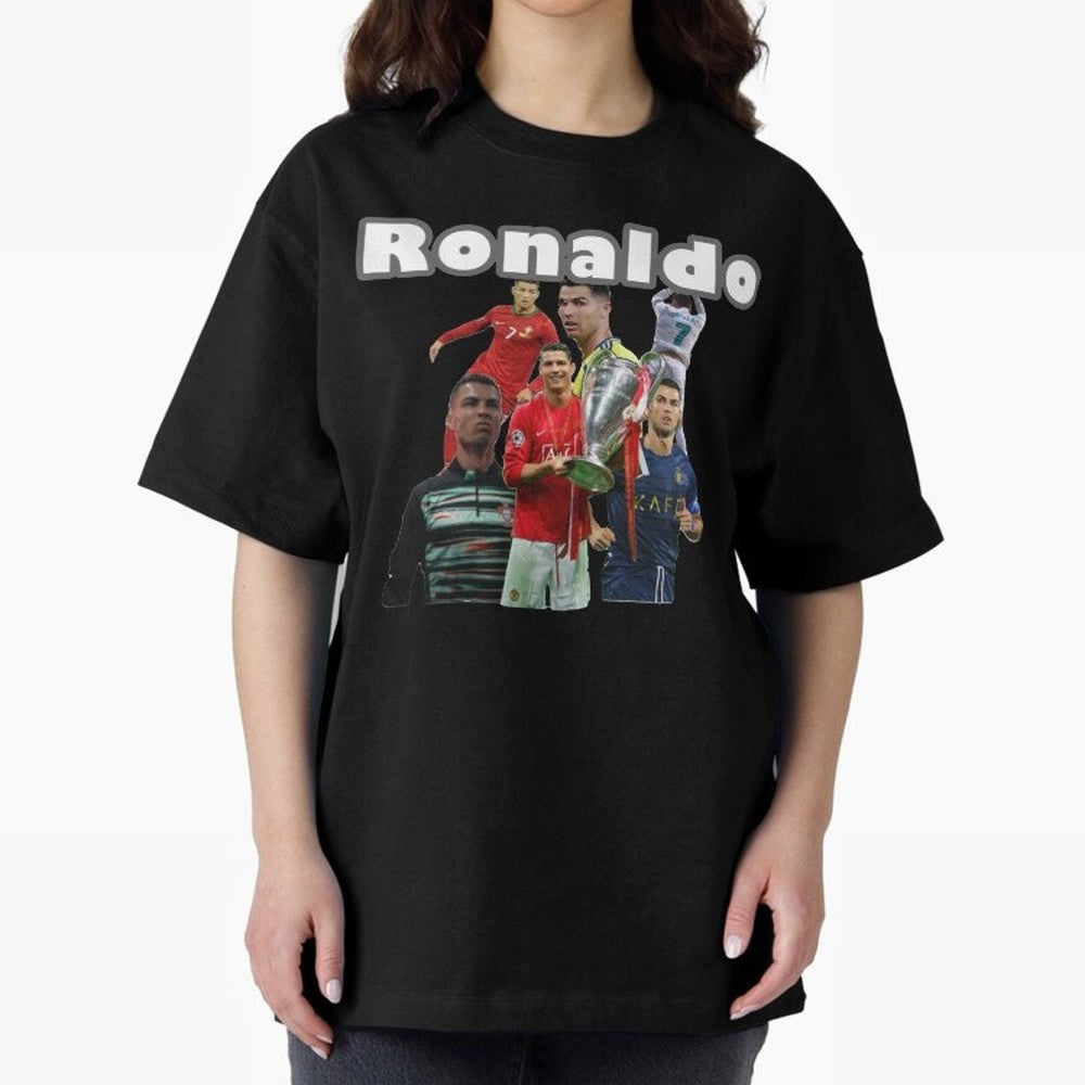 Cristiano Ronaldo Oversized T-Shirt Support Your Favorite Stars during FIFA World Cup 2026 Spirit, Centered on Portugal, Spain and Germany, Cristiano Ronaldo, Match Day Excitement, Supporter Culture, Golden Goals and Global Football Passion; Built