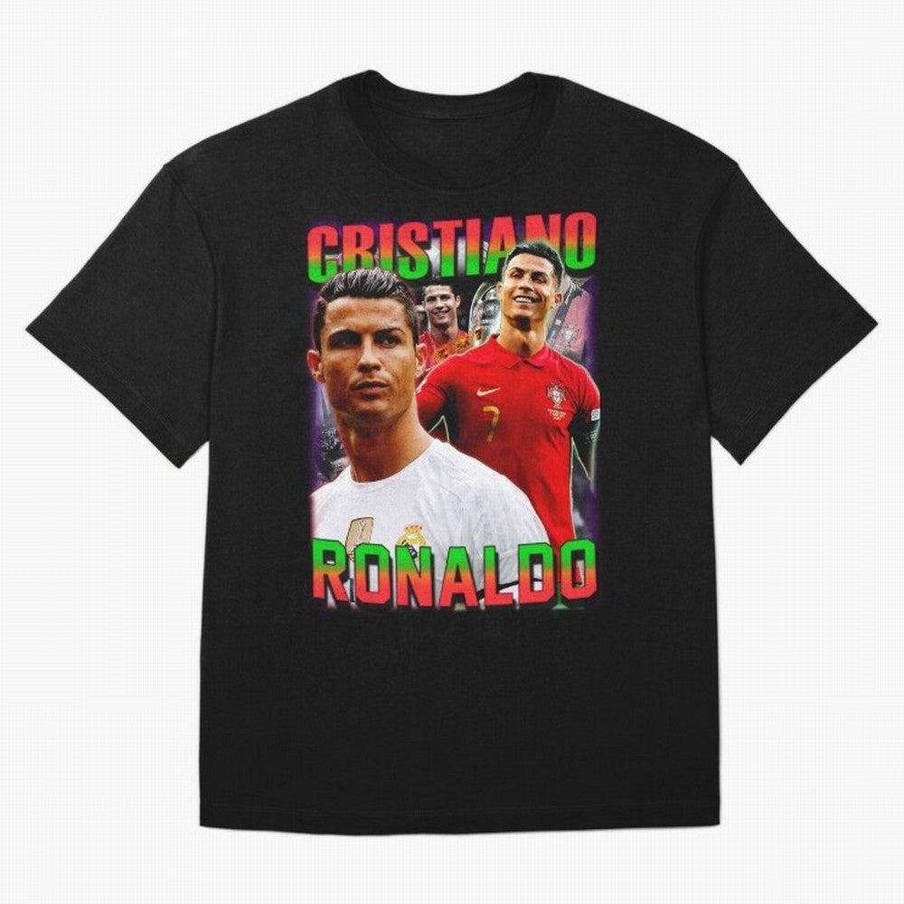 Cristiano Ronaldo Graphic Oversized T-Shirt Join the Global Buzz around the FIFA World Cup 2026 Journey through Neymar Highlights, France Pride, Football Passion, Legendary Performances, Festival Vibes and Supporter Community; Perfect for Fans,