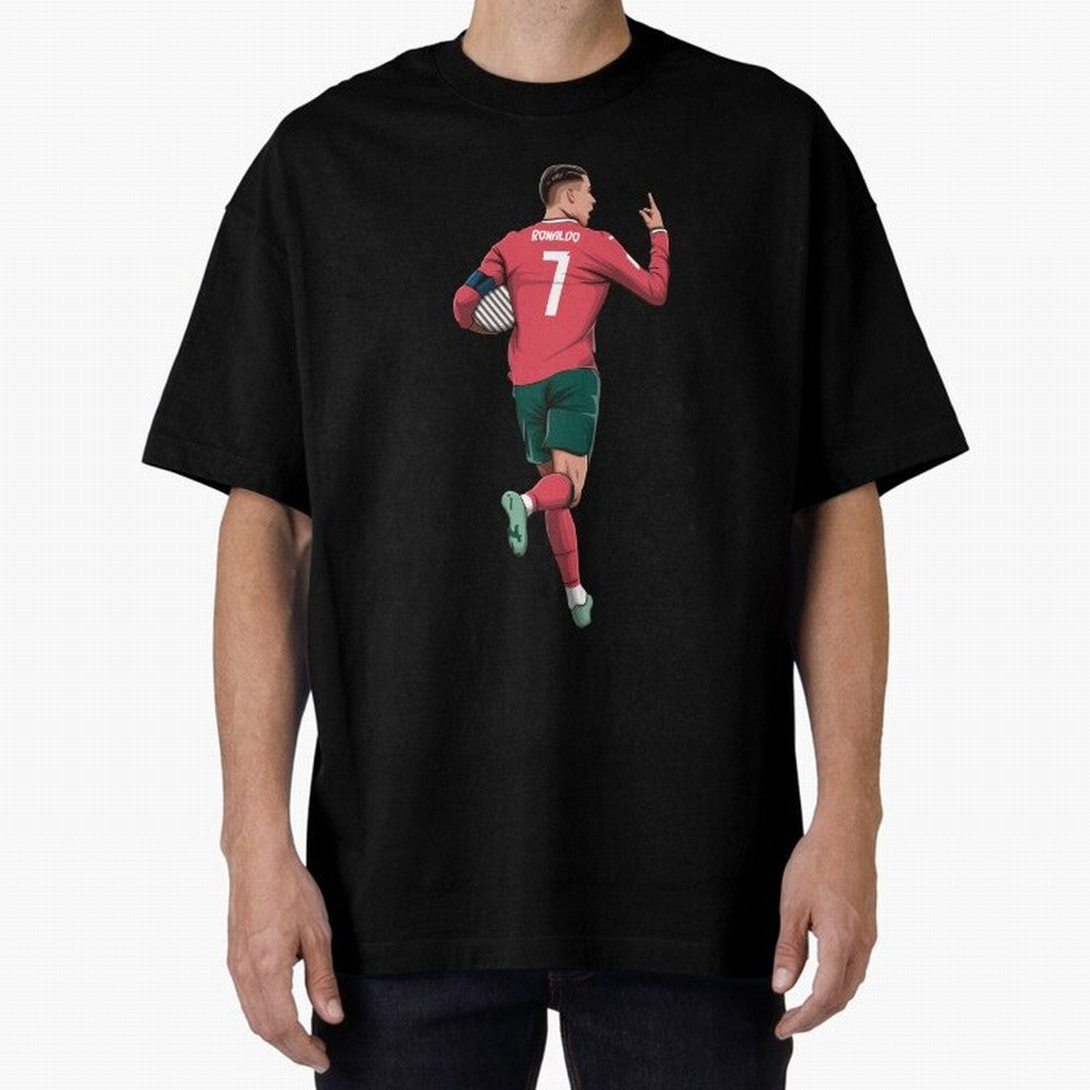 Cristiano Ronaldo Oversized T-Shirt Fuel Your Fan Pride for the FIFA World Cup 2026 USA Canada Mexico Journey through Messi, Neymar and Mbappe Highlights, Brazil, Portugal and Argentina Pride, Football Passion, Legendary Performances, Festival