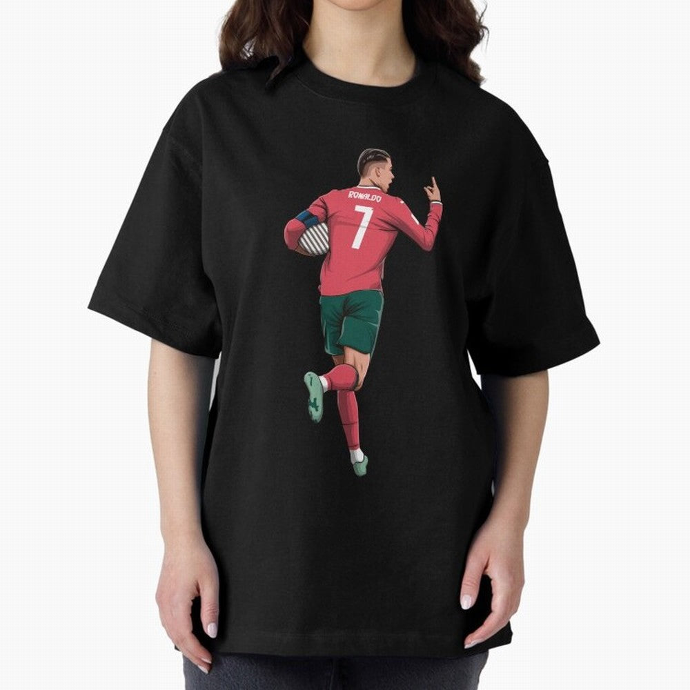 Cristiano Ronaldo Oversized T-Shirt Fuel Your Fan Pride for the FIFA World Cup 2026 USA Canada Mexico Journey through Messi, Neymar and Mbappe Highlights, Brazil, Portugal and Argentina Pride, Football Passion, Legendary Performances, Festival