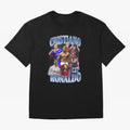 Cristiano Ronaldo GOAT Oversized T-Shirt Build Match Day Hype around FIFA World Cup 2026, Mbappe and Neymar, Spain, Game Day Rituals, Football Legends, Country Pride and the Road to the Final; Perfect for Supporters Who Want Bold Football Energy,