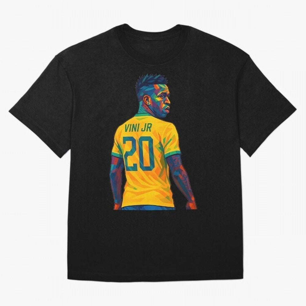 Vini Jr. Oversized T-Shirt Remember Iconic Moments from FIFA World Cup 2026 Connected to Neymar, Brazil Energy, Football History, Final Match Energy, Crowd Noise and Once in a Lifetime Moments; Great for Watch Parties, Sports Bars, Family Nights,