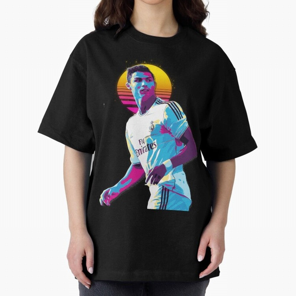 Christiano Ronaldo retro 2 Oversized T-Shirt Bring Legendary Rivalry Energy to Global Football Passion for FIFA World Cup 2026 Group Stage, Connected to Neymar, Haaland and Cristiano Ronaldo, Brazil, Portugal and Argentina, Match Day Excitement,