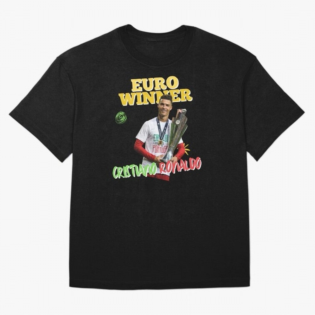 Cristiano Ronaldo Euro Winner Oversized T-Shirt Bring Home the FIFA World Cup 2026 Group Stage Journey through Cristiano Ronaldo, Haaland and CR7 Highlights, Argentina and Brazil Pride, Worldwide Fan Energy, Dramatic Goals, Stadium Lights and