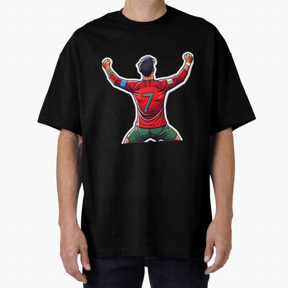 Ronaldo 7 Oversized T-Shirt Showcase Match Day Hype around FIFA World Cup 2026 USA Canada Mexico, CR7 and Messi, England, France and Netherlands, Stadium Chants, National Pride, Trophy Dreams and Unforgettable Football Memories; Perfect for