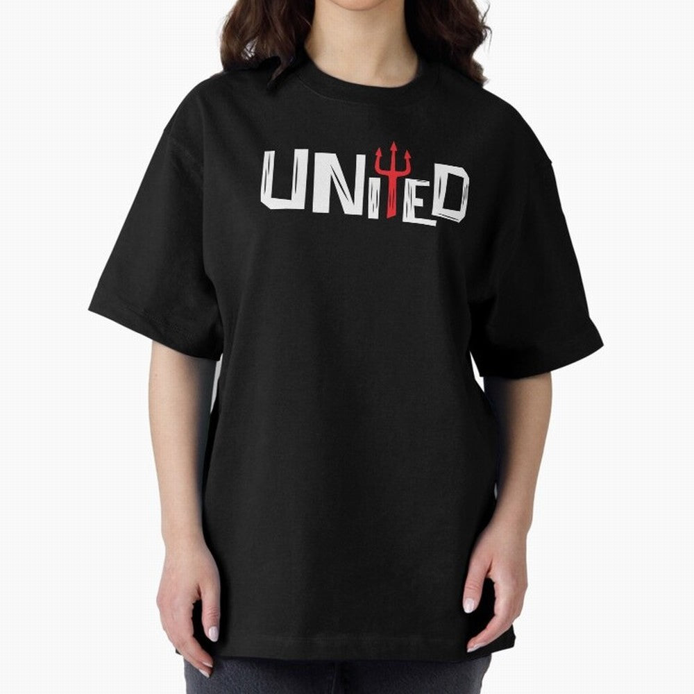 Manchester United - United Typography Oversized T-Shirt Enjoy FIFA World Cup 2026 for Fans of Haaland and Mbappe and England, France and Netherlands, Bringing Goal Celebration Energy, Supporter Heritage, Football Icons and Worldwide Tournament Joy;