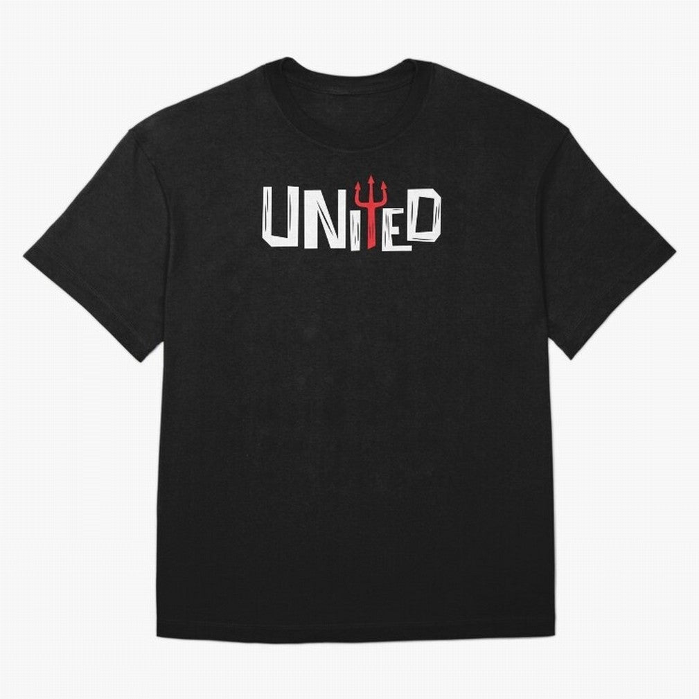 Manchester United - United Typography Oversized T-Shirt Enjoy FIFA World Cup 2026 for Fans of Haaland and Mbappe and England, France and Netherlands, Bringing Goal Celebration Energy, Supporter Heritage, Football Icons and Worldwide Tournament Joy;