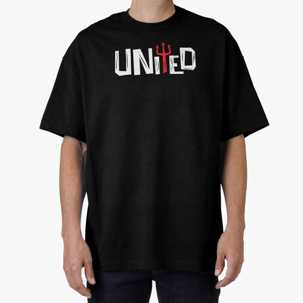 Manchester United - United Typography Oversized T-Shirt Enjoy FIFA World Cup 2026 for Fans of Haaland and Mbappe and England, France and Netherlands, Bringing Goal Celebration Energy, Supporter Heritage, Football Icons and Worldwide Tournament Joy;