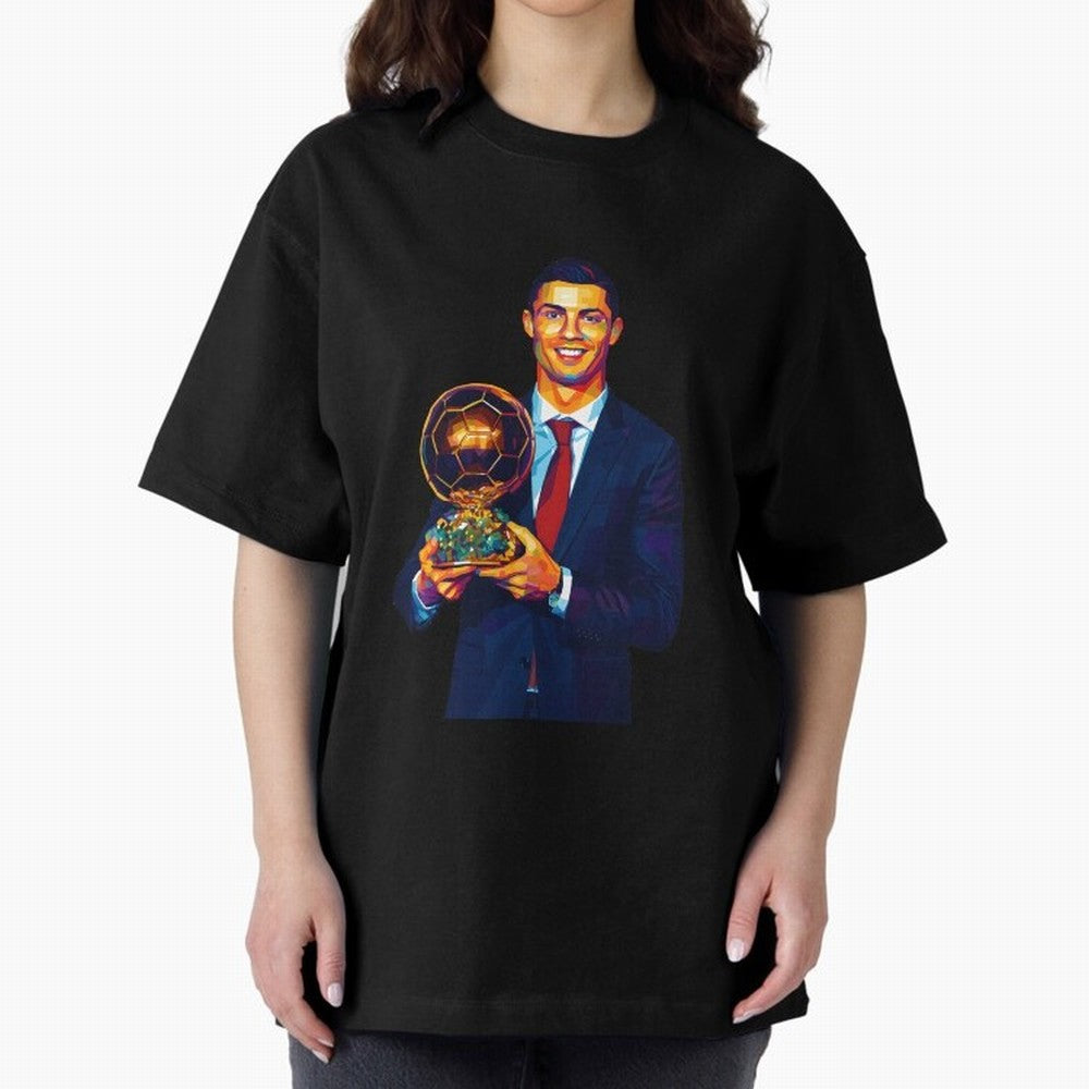 Cristiano Ronaldo Wpap Art Oversized T-Shirt Support Iconic Players in FIFA World Cup 2026 Group Stage for Fans of Mbappe and Neymar and Netherlands, Bringing Goal Celebration Energy, Supporter Heritage, Football Icons and Worldwide Tournament Joy;