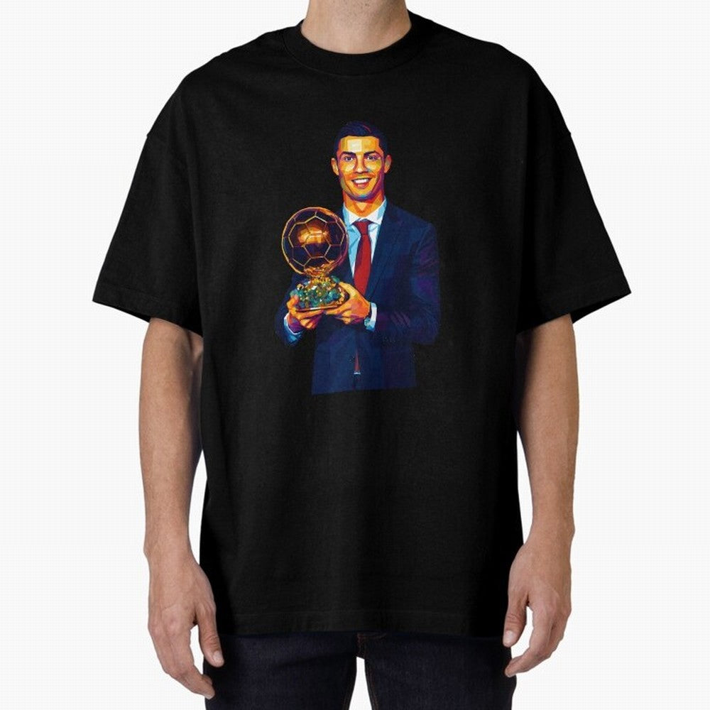 Cristiano Ronaldo Wpap Art Oversized T-Shirt Support Iconic Players in FIFA World Cup 2026 Group Stage for Fans of Mbappe and Neymar and Netherlands, Bringing Goal Celebration Energy, Supporter Heritage, Football Icons and Worldwide Tournament Joy;