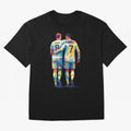 Cristiano Ronaldo & Toni Kroos Wpap Art Oversized T-Shirt Celebrate Global Football Passion for FIFA World Cup 2026 Group Stage, Built around Mbappe and Neymar, Germany, Game Day Rituals, Football Legends, Country Pride and the Road to the Final;