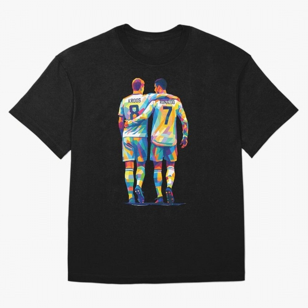 Cristiano Ronaldo & Toni Kroos Wpap Art Oversized T-Shirt Celebrate Global Football Passion for FIFA World Cup 2026 Group Stage, Built around Mbappe and Neymar, Germany, Game Day Rituals, Football Legends, Country Pride and the Road to the Final;