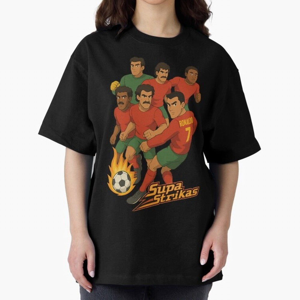 Supastrikas Portugal Team Version Oversized T-Shirt Keep Football History Alive during FIFA World Cup 2026 for Fans of Mbappe and Argentina, Bringing Match Day Excitement, Supporter Culture, Golden Goals and Global Football Passion; Made for