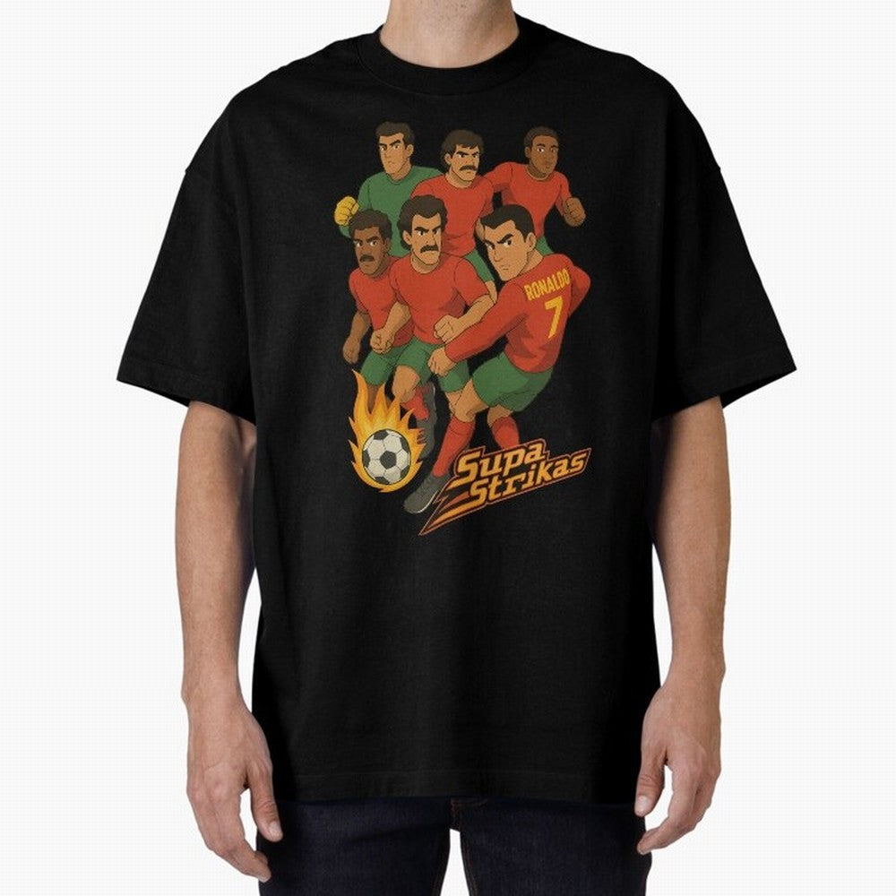 Supastrikas Portugal Team Version Oversized T-Shirt Keep Football History Alive during FIFA World Cup 2026 for Fans of Mbappe and Argentina, Bringing Match Day Excitement, Supporter Culture, Golden Goals and Global Football Passion; Made for