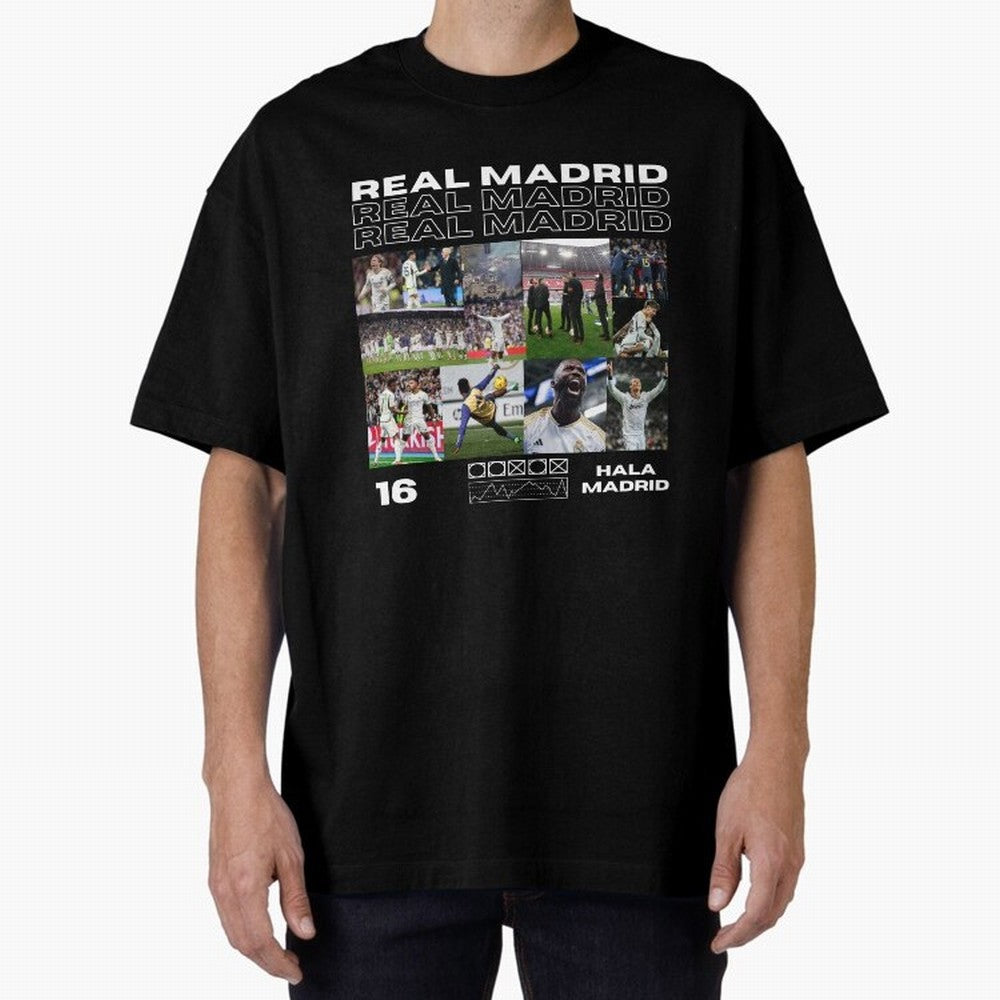 Real Madrid design Oversized T-Shirt Join Match Day Hype around FIFA World Cup 2026, Messi and Cristiano Ronaldo, England, Football Passion, Legendary Performances, Festival Vibes and Supporter Community; Perfect for Supporters Who Want Bold