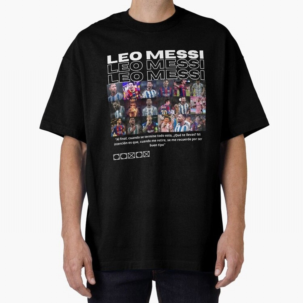 Leo Messi design Oversized T-Shirt Remember Iconic Moments from Global Football Passion for FIFA World Cup 2026 USA Canada Mexico, Built around Haaland, England, Game Day Rituals, Football Legends, Country Pride and the Road to the Final; Ideal for
