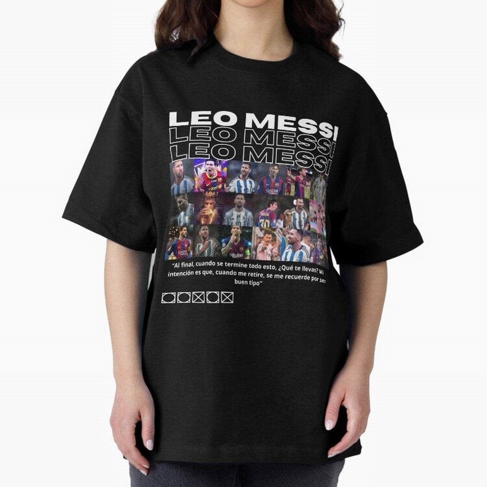 Leo Messi design Oversized T-Shirt Remember Iconic Moments from Global Football Passion for FIFA World Cup 2026 USA Canada Mexico, Built around Haaland, England, Game Day Rituals, Football Legends, Country Pride and the Road to the Final; Ideal for