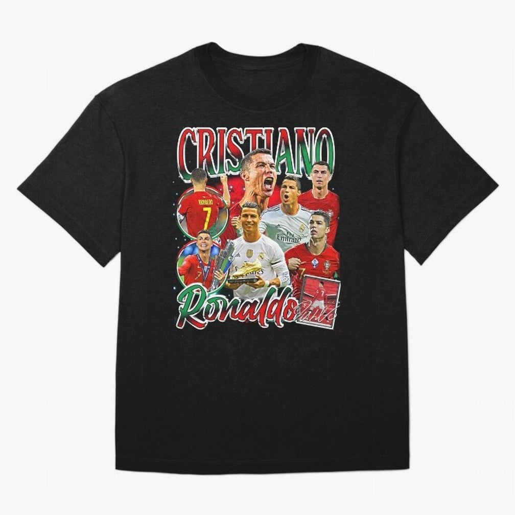 Cristiano Ronaldo Premium Quality Oversized T-Shirt Show Love for Legendary Goals in the FIFA World Cup 2026 Group Stage Journey through Messi, Neymar and Mbappe Highlights, Portugal, Spain and Germany Pride, Global Supporter Spirit, Legendary